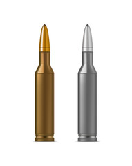 Realistic Detailed 3d Bullets. Vector