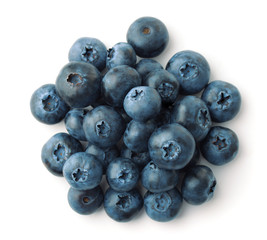 Top view of blueberries heap
