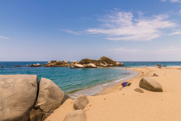 A view in Tayrona National Park in Colombia