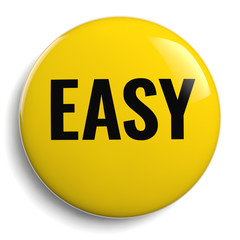 Easy Yellow Round Symbol Isolated