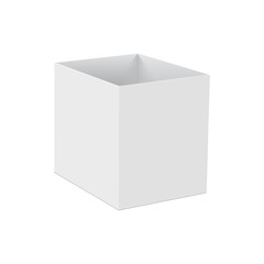 Blank of opened box isolated on white. Vector