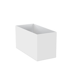 Fototapeta premium Blank of opened box isolated on white. Vector