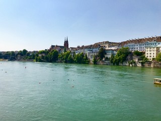 Fototapeta premium Rhein in Basel (Schweiz)