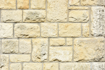 Stone wall. Brick texture. Old facade.