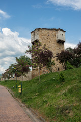 Fototapeta na wymiar Old tower of Novi Pazar town fortress. Serbia