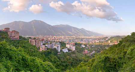 Caracas, Venezuela - May 19, 2012: Panoramic view of Caracas from Valle Arriba observation point