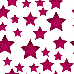 Chaotic texture containing random shapes. Stars seamless pattern.