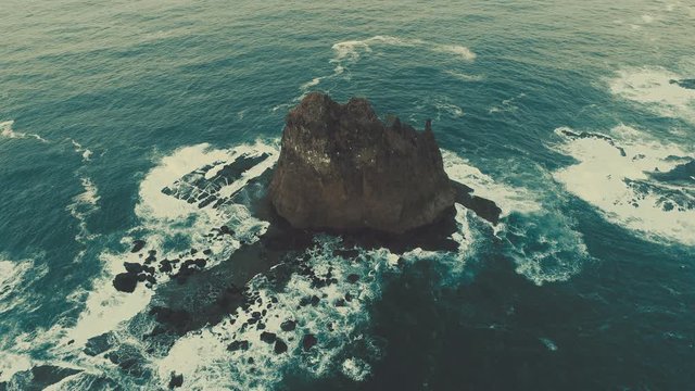 Papuma beach rock beautiful aerial view, Indonesia