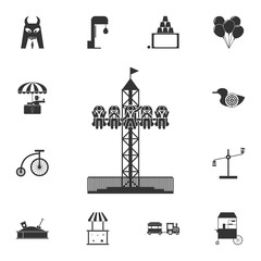 attraction free fall icon. Detailed set of attractions. Isolated on white background. Premium graphic design. One of the collection icons for websites, web design, mobile app