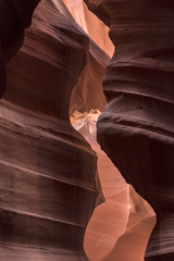 Antelope Canyon in Arizona, USA. Abstract landscape of Lower Antelope Canyon Abstract caverns found inside the canyon made of sandstone and carved over a long time by erosion