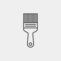 Paint brush flat vector icon