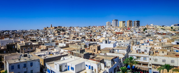 Panoramic view of Sousse, Tunisia