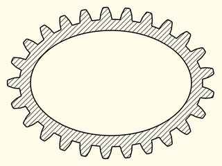 Elliptical gear illustration