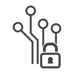 Internet security online, Technology security icon