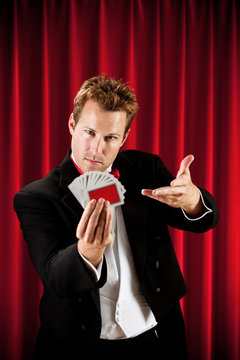 Magician: Ready to Do Card Trick