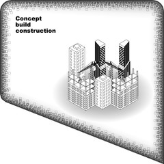  Construction of residential houses banners set