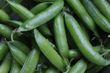 Pile of green peas 