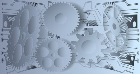  technology background with gears