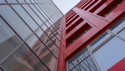 Red bottom office building