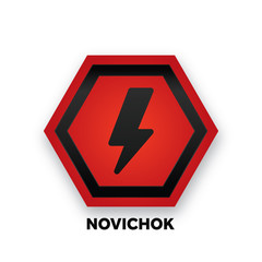 Novichock chemical nerve agent warning icon