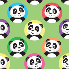 Cute Little Panda Seamless Pattern