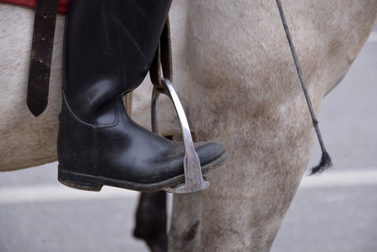 Horse riding boots, close up