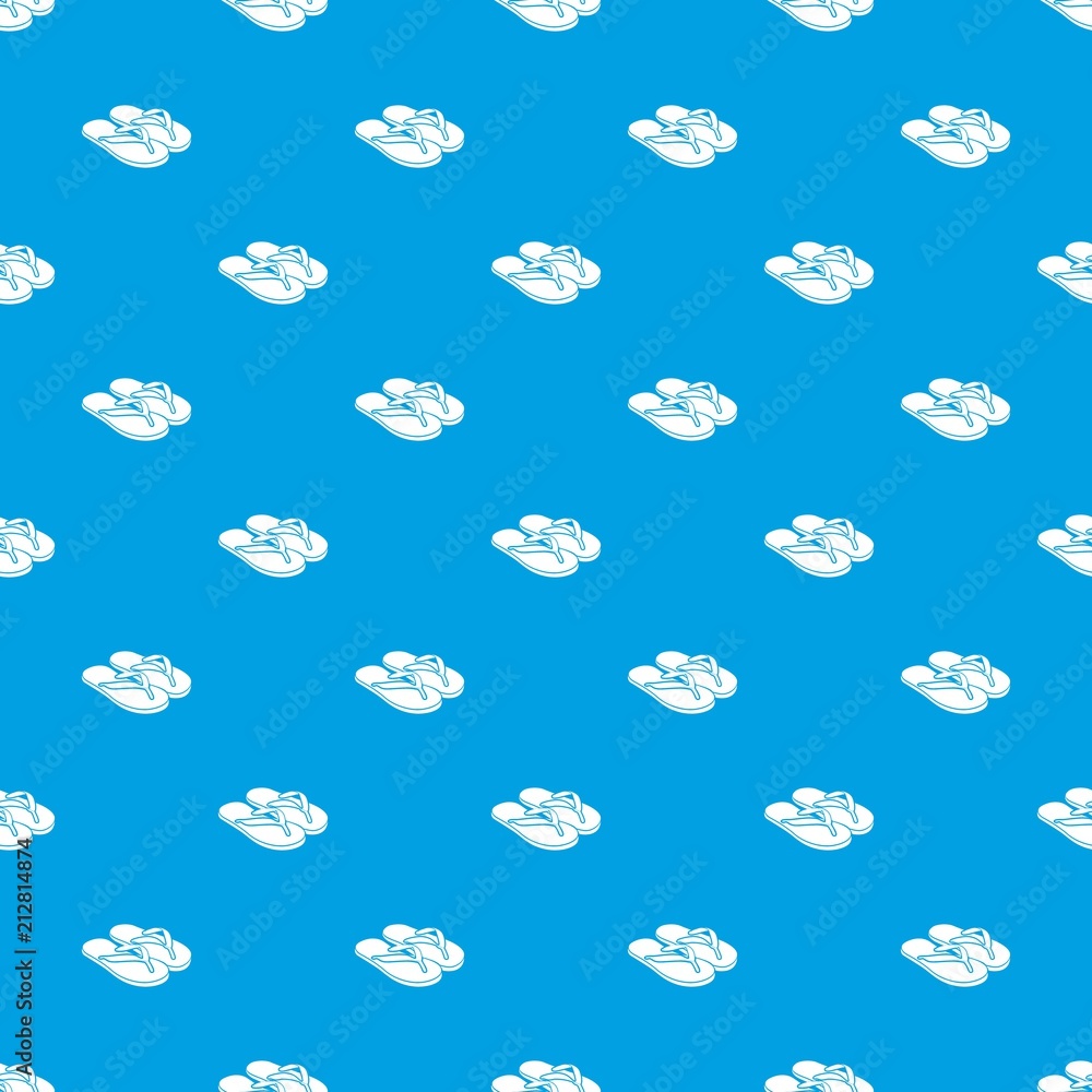 Poster slipper pattern vector seamless blue repeat for any use