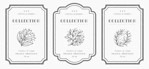 Deurstickers Customizable black and white Pantry label collection. © lumitar