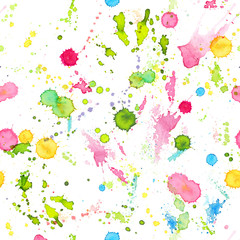 Abstract watercolor hand painted seamless background.