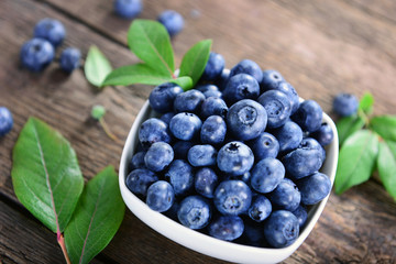 Freshly picked blueberries