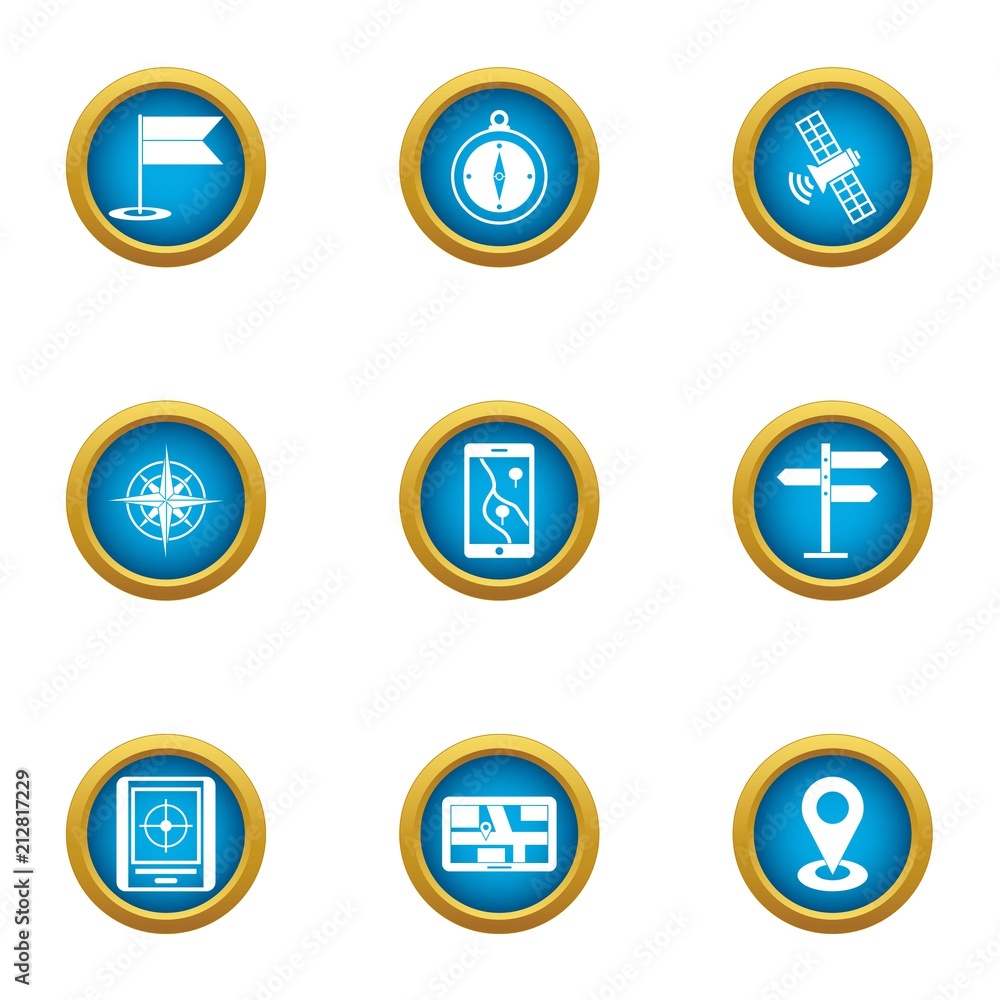 Poster browsing icons set. flat set of 9 browsing vector icons for web isolated on white background