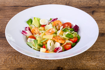 Caesar with prawns