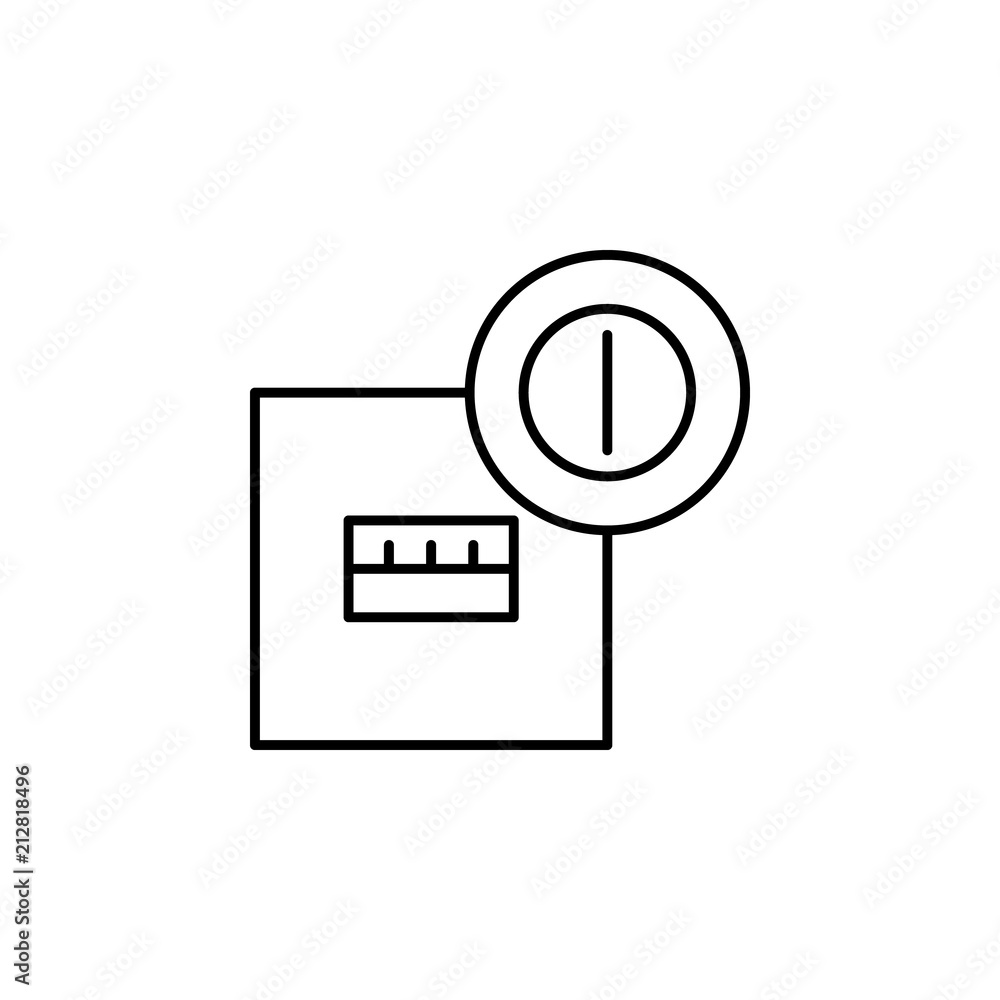 Poster electrical box icon. element of automation icon for mobile concept and web apps. thin line electrica