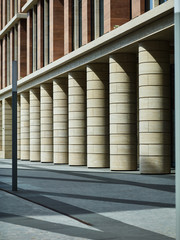 Brick columns in modern building