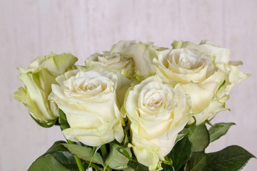 Fototapeta na wymiar White roses bouquet