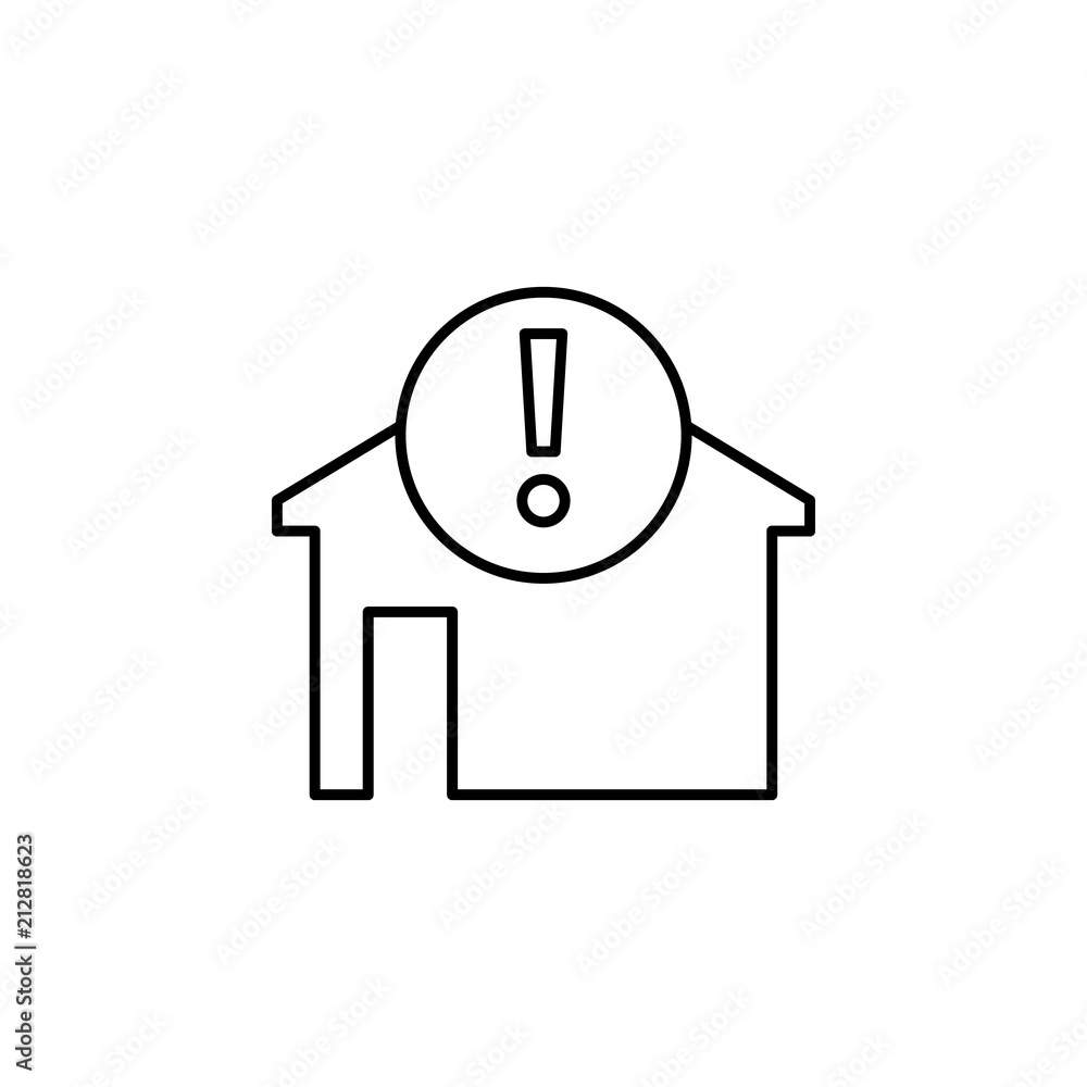 Poster exclamation mark icon. element of automation icon for mobile concept and web apps. thin line exclama