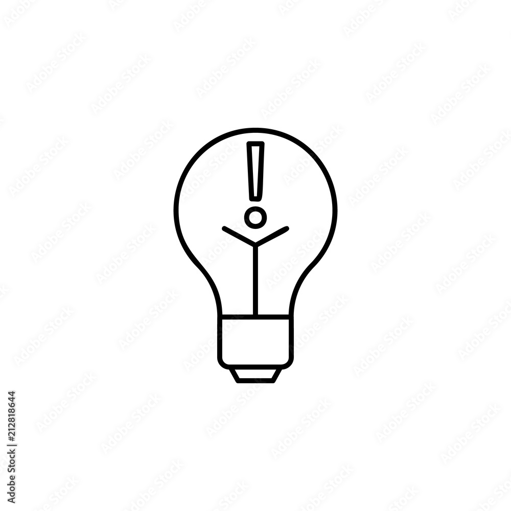 Poster exclamation mark icon. element of automation icon for mobile concept and web apps. thin line exclama