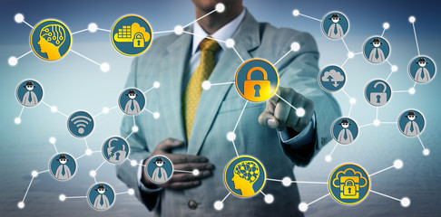 Man Countering Cyber Threats With Cybersecurity