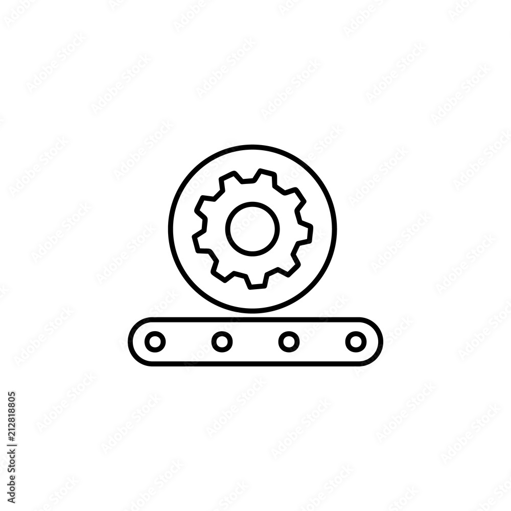Poster automatic production icon. element of automation icon for mobile concept and web apps. thin line aut