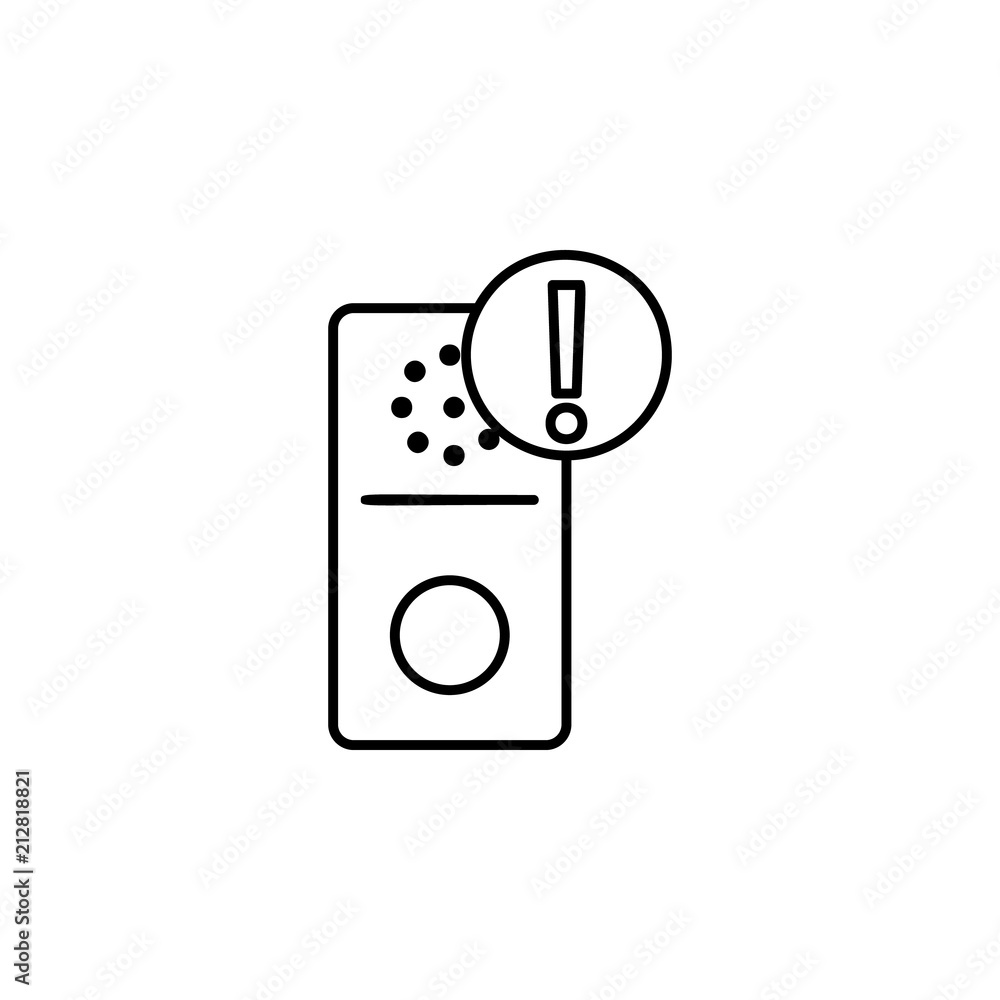 Poster doorphone sign icon. element of automation icon for mobile concept and web apps. thin line doorphone