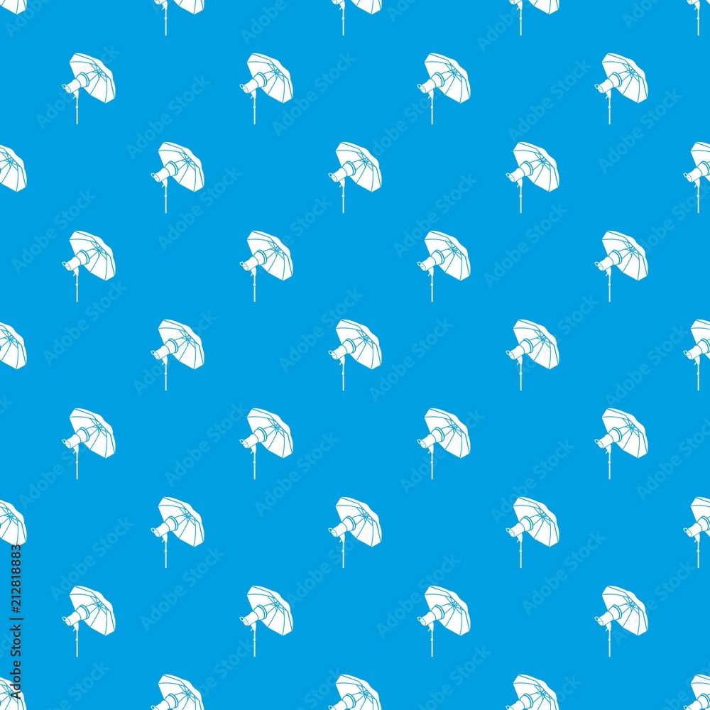 Aufkleber studio flash with umbrella pattern vector seamless blue repeat for any use