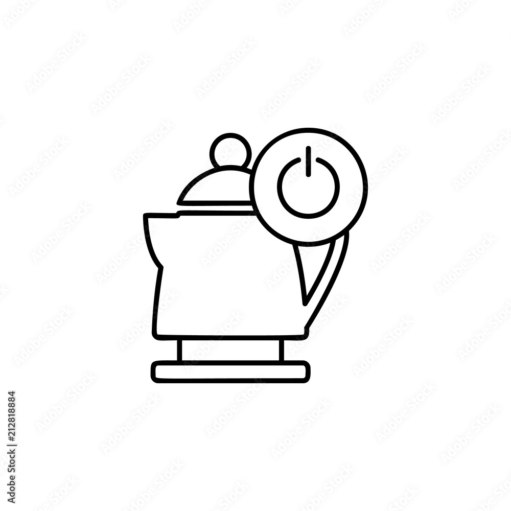 Poster the inclusion of an electric kettle icon. element of automation icon for mobile concept and web apps