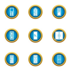 Lobby icons set. Flat set of 9 lobby vector icons for web isolated on white background