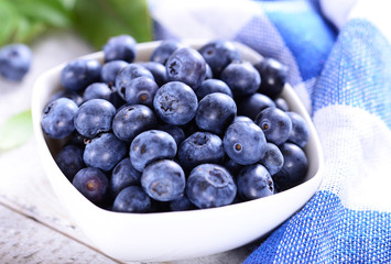 Freshly picked blueberries