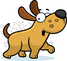  Cartoon Dog With Fleas