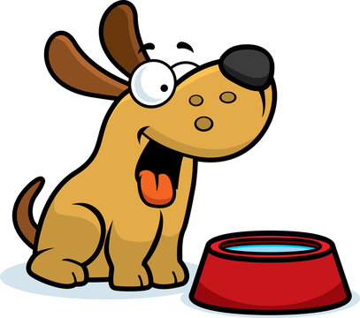  Cartoon Dog Water Bowl