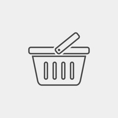 Basket flat vector icon. Buy flat vector icon. Market flat vector icon