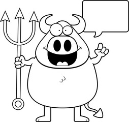 Cartoon Devil Talking