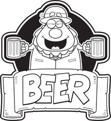 Cartoon Leprechaun Beer Label