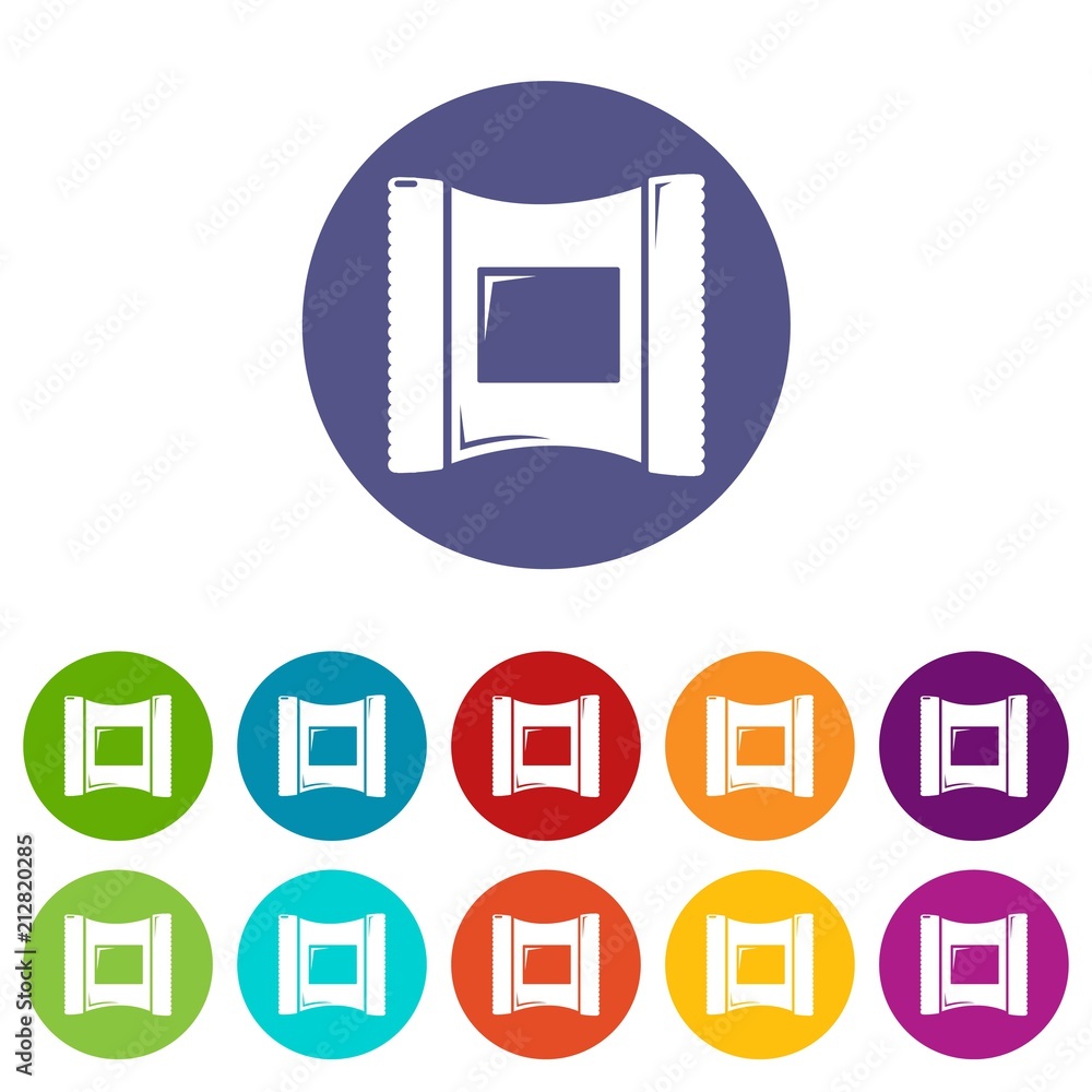 Aufkleber wet wipes package icons color set vector for any web design on white background
